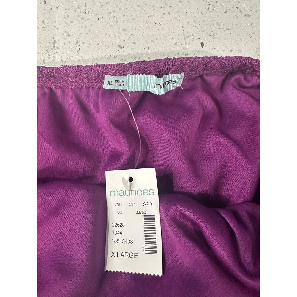 Maurices Sleeveless Bright Purple Lacey Ruffle Belted Short Dress Size XL - Picture 2 of 3